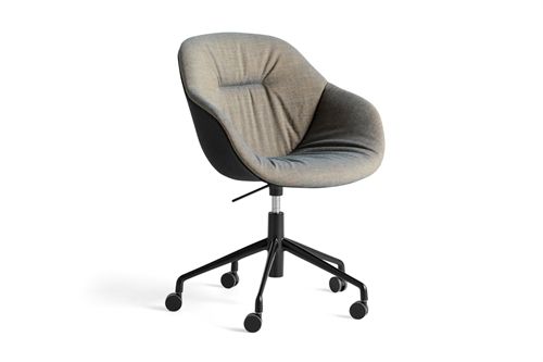 HAY AAC153 Soft Duo About A Chair SH: 56 cm – Sortlakeret Aluminium/Remix 852 Steelcut Trio 195
