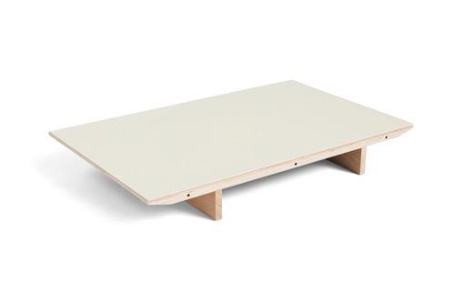 HAY CPH30 Extendable Leaf 50x80 cm - Lacquered Oak/Off White Linoleum