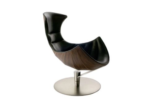 Bruunmunch The Lobster Chair SH: 39 cm – Walnuss / Chrom