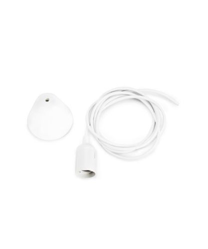 Normann Copenhagen Kabel mit Steckdose und Baldachin – Weiß