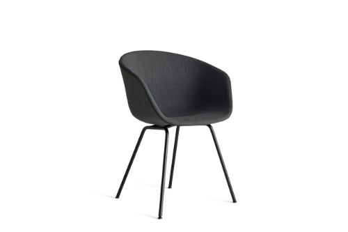 HAY AAC 27 About A Chair SH: 46 cm – Schwarz pulverbeschichteter Stahl/Remix 973