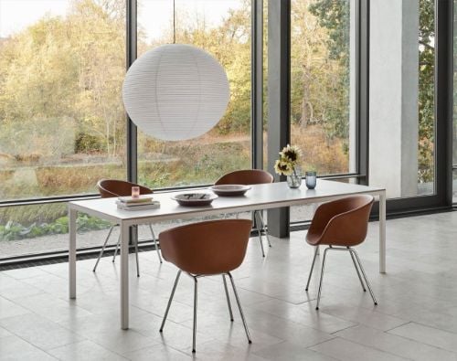 HAY AAC 27 About A Chair SH: 46 cm – Verchromter Stahl/Sense Cognac