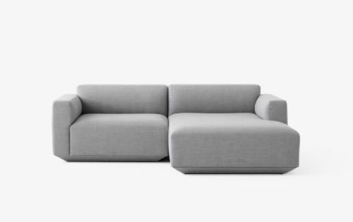 &Tradition Develius 2 Pers. Sofa mit Chaiselongue L: 220 cm – Ruskin Zirconium