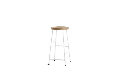 HAY Cornet Barhocker niedrig H: 65 cm - Cremeweiß / geölte Eiche