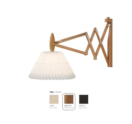 Le Klint 223 Saxlampe til væg H: 31 cm - Røget Eg/Standardskærm