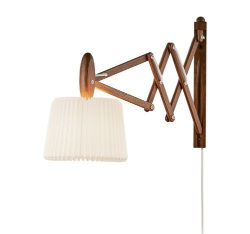 Le Klint 223-120 Scherenlampe für Wand H: 31 cm - Räuchereiche/Standardschirm