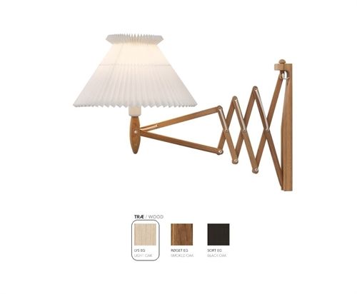 Le Klint 234 6/21 Saxlampe til væg H: 41 cm - Lys eg/ Papirskærm