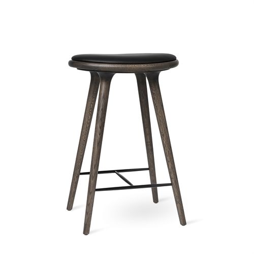 Mater Hochhocker Sirka H: 69 cm – Grau lackierte Eiche