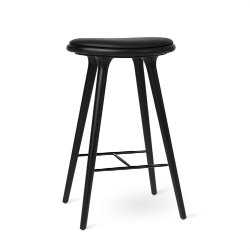 Mater High Stool H: 74 cm - Sortlakeret Eg