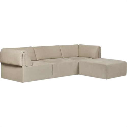 GUBI Wonder Sofa 3-Personen mit Chaiselongue - Stoff Bel-Lino