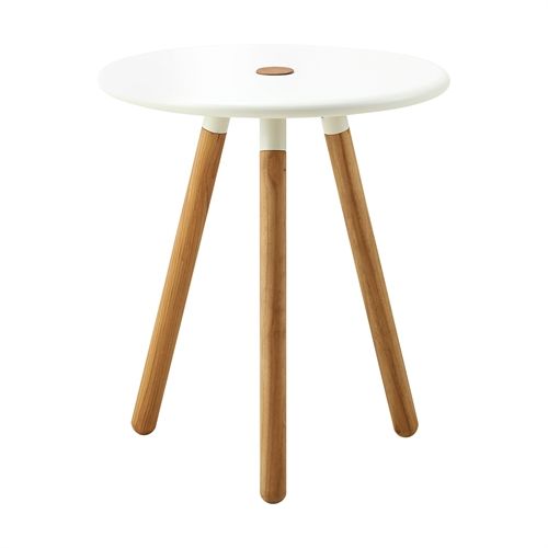 Cane-line Outdoor Area Taburet H: 46,5 cm – Teak/Weiß