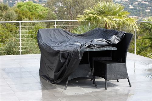 Cane-line Outdoor Cover 3 til Spiseborde op til 210 cm inkl. 6 Stole 215x145 cm - Black