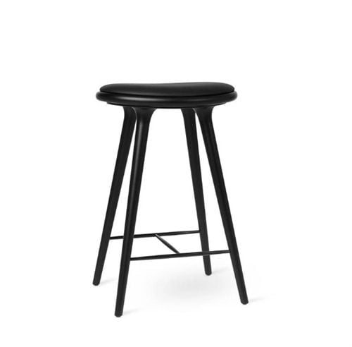 Mater Hochhocker H: 69 cm – Schwarz lackierte Buche