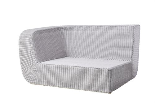 Cane-line Outdoor Savannah 2-Personen-Sofa mit Modulen – Weiß Grau