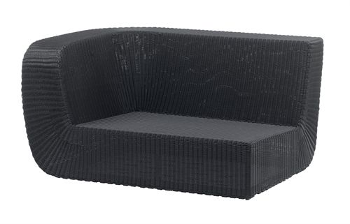 Cane-line Outdoor Savannah 2-Personen-Sofa, rechtes Modul – Schwarz