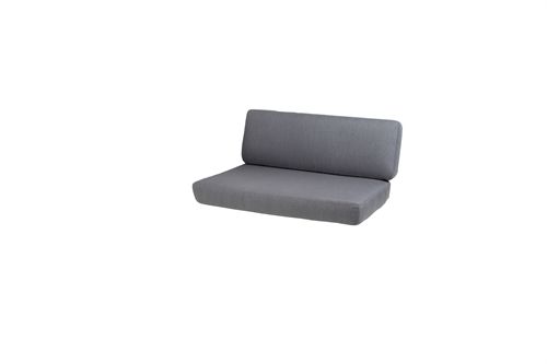Cane-line Outdoor Savannah 2-Personen-Sofa, rechtes Modul, Kissenset – Grau