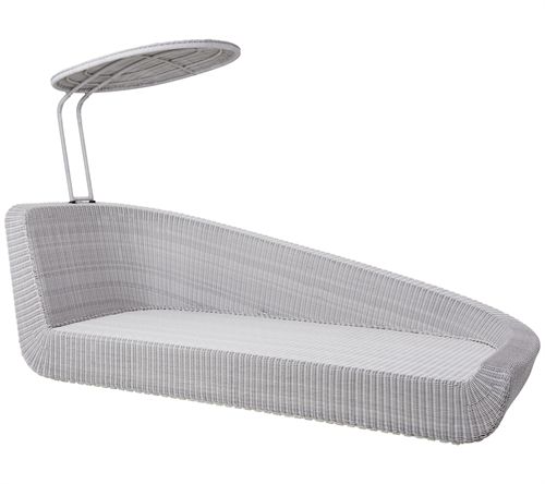 Cane-line Outdoor Savannah Daybed venstre modul - White Grey