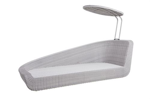 Cane-line Outdoor Savannah Daybed højre modul - White grey