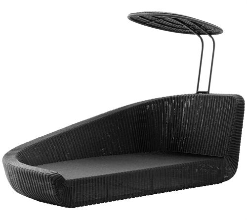 Cane-line Outdoor Savannah Daybed højre modul - Black 
