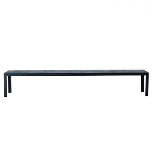 Rübner Bench 154x44x45 cm - Schiefer/Stahl