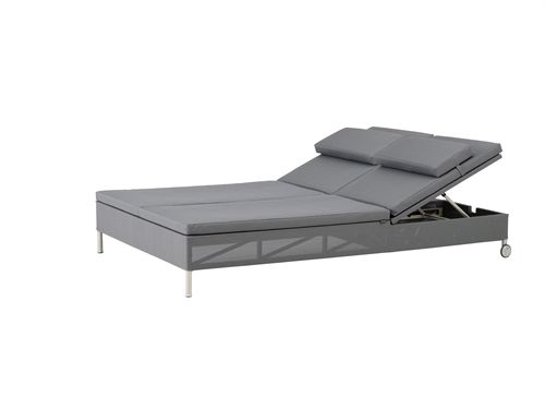 Cane-line Outdoor Rest Sonnenliege, doppelt L: 120 cm – Grau