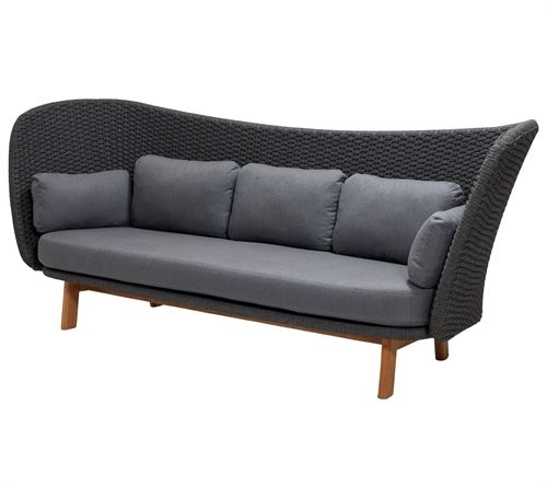 Cane-line Outdoor Peacock Wing 3pers. Sofa - Dunkelgrau
