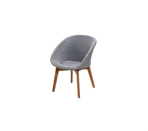 Cane-line Outdoor Peacock Stol med Teakben - Light Grey
