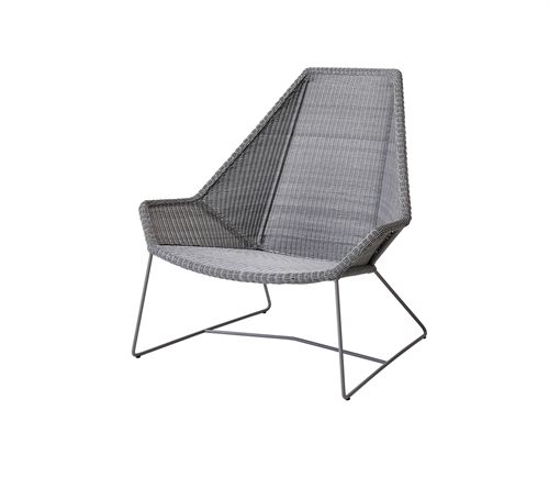 Cane-line Outdoor Breeze Highback Stühl SH: 40 cm - Hellgrau