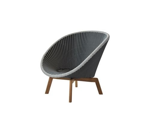 Cane-line Outdoor Peacock Loungesessel – Teak/Grau