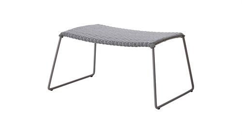 Cane-line Outdoor Breeze Fodskammel H: 36 cm - Hellgrau