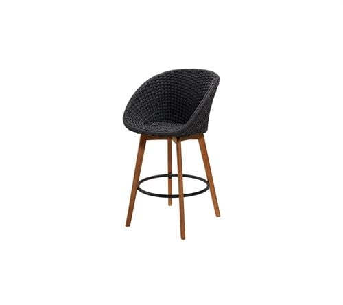 Cane-line Outdoor Peacock Barstol SH: 74 - Teak/Dark Grey 