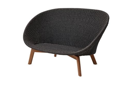 Cane-line Outdoor Peacock 2-pers. sofa - Dark Grey