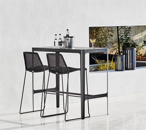 Cane-line Outdoor Breeze Barhocker Stabstange SH: 75 cm - Schwarz
