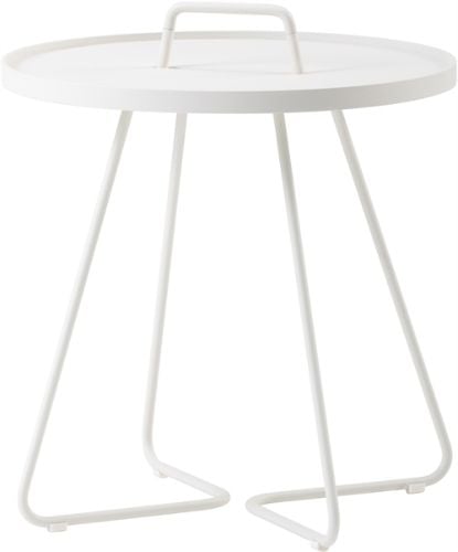 Cane-line Outdoor On-The-Move Sidebord Stor Ø: 52 cm - White