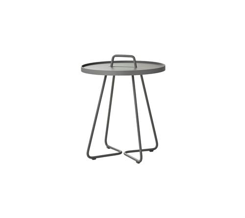 Cane-line Outdoor On-The-Move Sidebord Lille Ø: 44 cm - Light Grey 