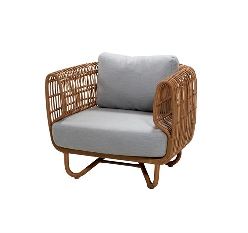 Cane-line Outdoor Nest Loungesessel SH: 40 cm - Natur/Grau
