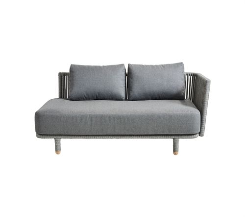 Cane-line Outdoor Moments 2-pers sofa venstre modul - Grey