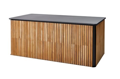Cane-line Outdoor-Mähdrescher Kissenbox Stor – Teak/Lavagrau