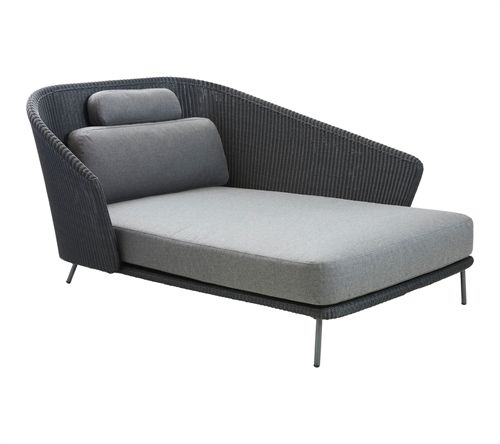 Cane-line Outdoor Mega Venstre Daybed inkl. SoftTouch Hyndesæt L: 180 cm - Graphit