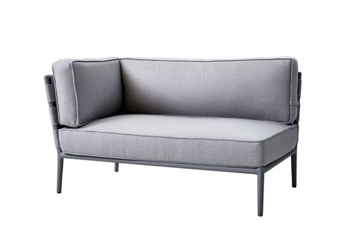 Cane-line Outdoor Conic 2 Pers. Sofa Højre Modul L: 140 cm - Hellgrau
