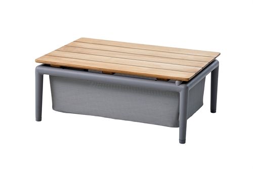Cane-line Outdoor Conic Box Tisch 74x52 cm - Teak/Hellgrau