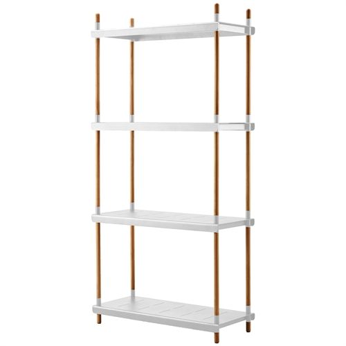 Cane-line Outdoor-Rahmen Reolsystem Komplet 204x100 cm - Teak/Weiß
