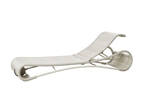 Cane-line Outdoor Escape Sonnenliege L: 217 cm - Weiß Grau