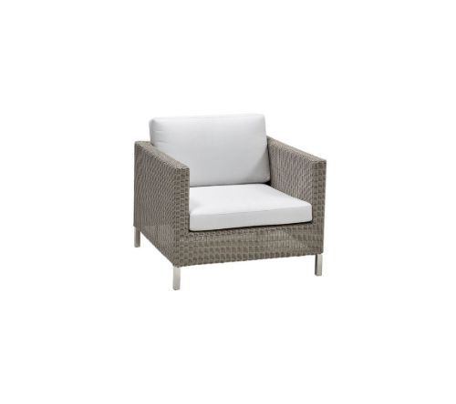 Cane-line Outdoor Connect Loungesessel inkl. Hynder SH: 30 cm - Taupe/Hvid