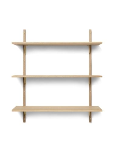 Ferm Living Sector Shelf T/W 87x102 cm - Oak/Brass 
