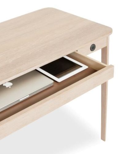Skovby SM131 Schreibtisch 115x74 cm - Weiß geölte Eiche