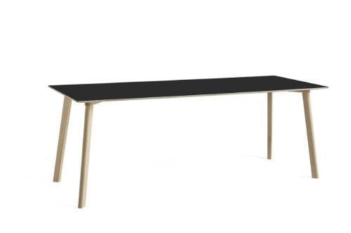 HAY CPH Deux 210 Table 200x75x73 cm - Untreated Solid Beech/Ink Black Laminate