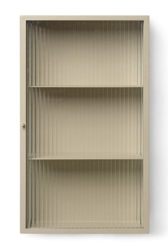 Ferm Living Haze Wall Cabinet 60x35 cm - Reeded Glass/Cashmere 