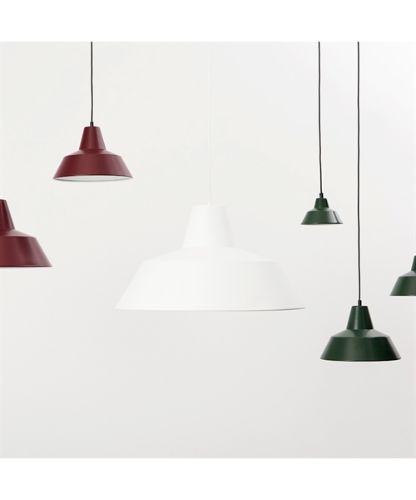Von Hand gefertigte Werkstattlampe W3 Ø: 35 cm - Weinrot