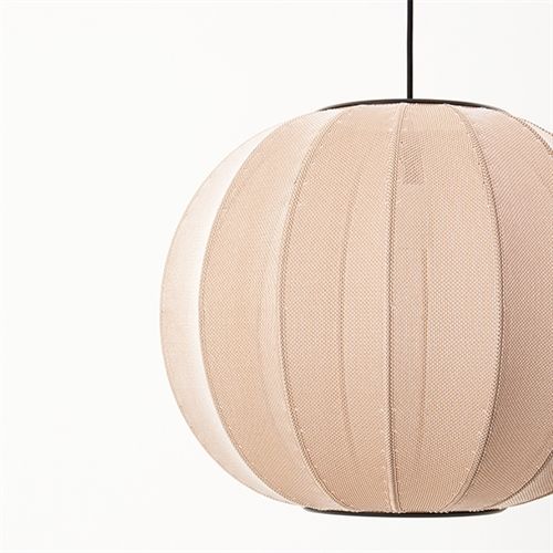 Von Hand gefertigter, runder Anhänger aus Knit-Wit Ø: 60 cm – Sandstein